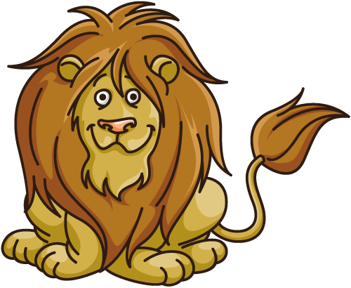 Lion Clipart Transparent Background - Animal Cartoon Transparent Background (500x410)
