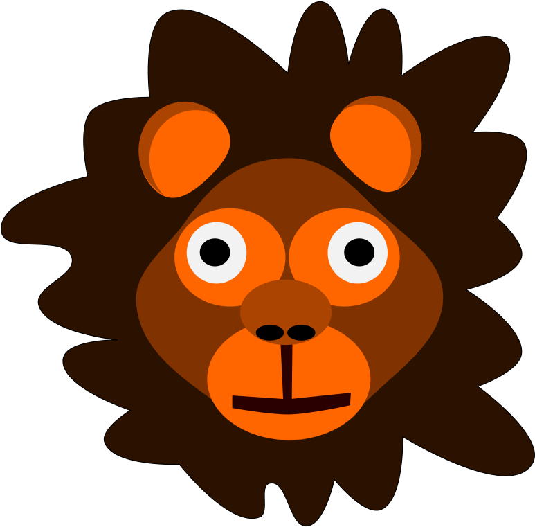 Lion Head Clip Art 14647 - Lion Head Cartoon (800x800)