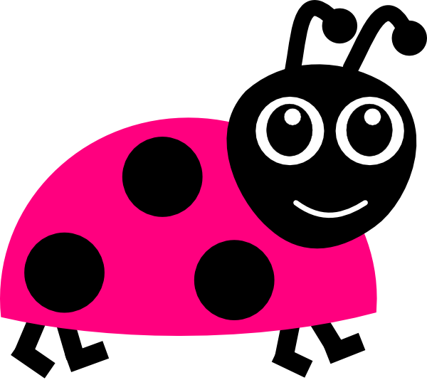 Lady Beetle Clipart Pink Ladybug - Bugs Clip Art Png (600x534)