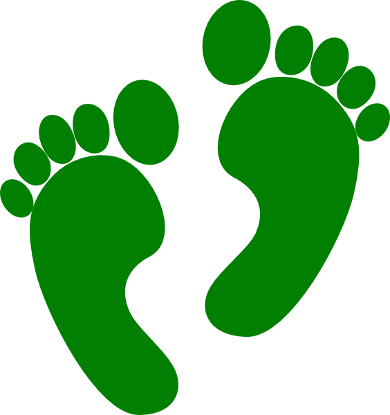 This Free Clip Arts Design Of Green Feet Right Foot - Feet Clipart Png (564x600)