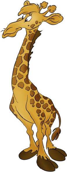 Baby Giraffe Clip Art - Long Neck Giraffe Cartoon (600x600)
