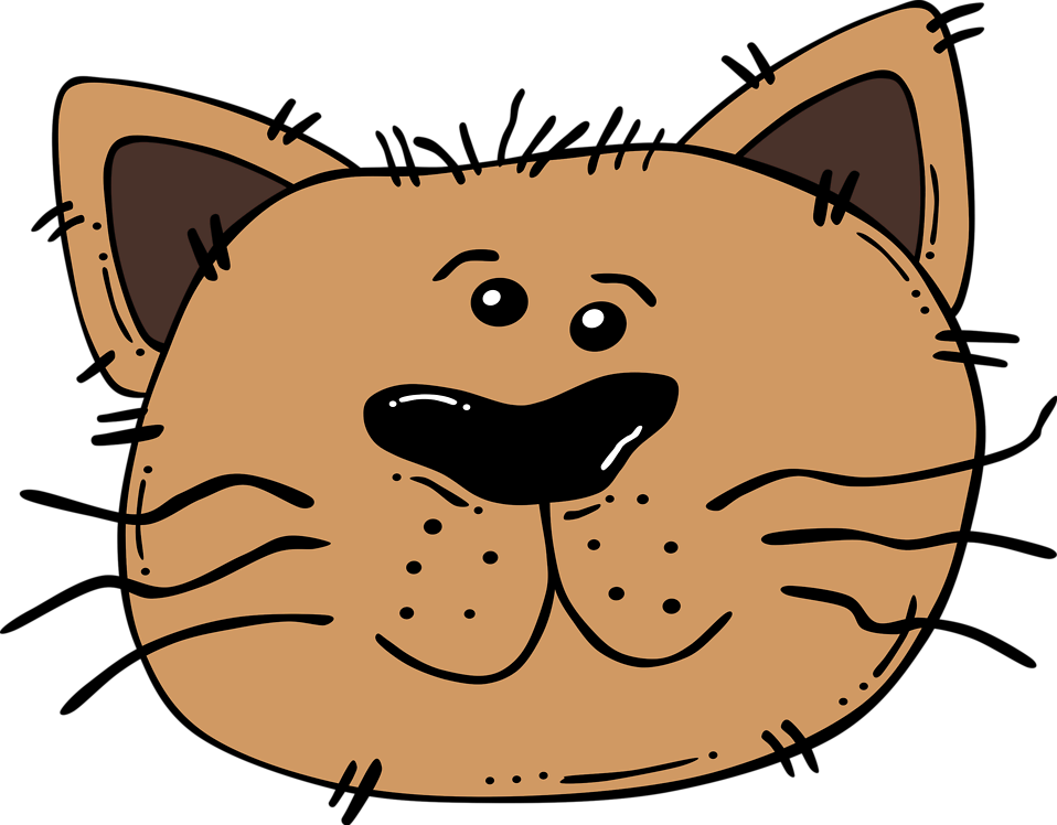 Lion Cartoon Face 17, - Cat Face Cartoon (958x748)