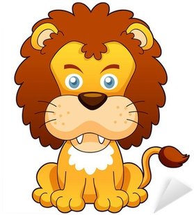 Illustration Of Cartoon Lion Vector Sticker • Pixers® - Strasan Lav Dusko Radovic (400x400)