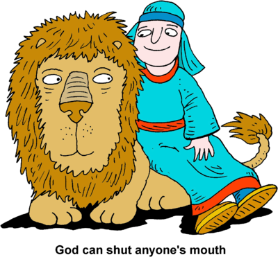 Daniel And The Lion Daniel - Daniel In The Lions Den Clipart (400x371)