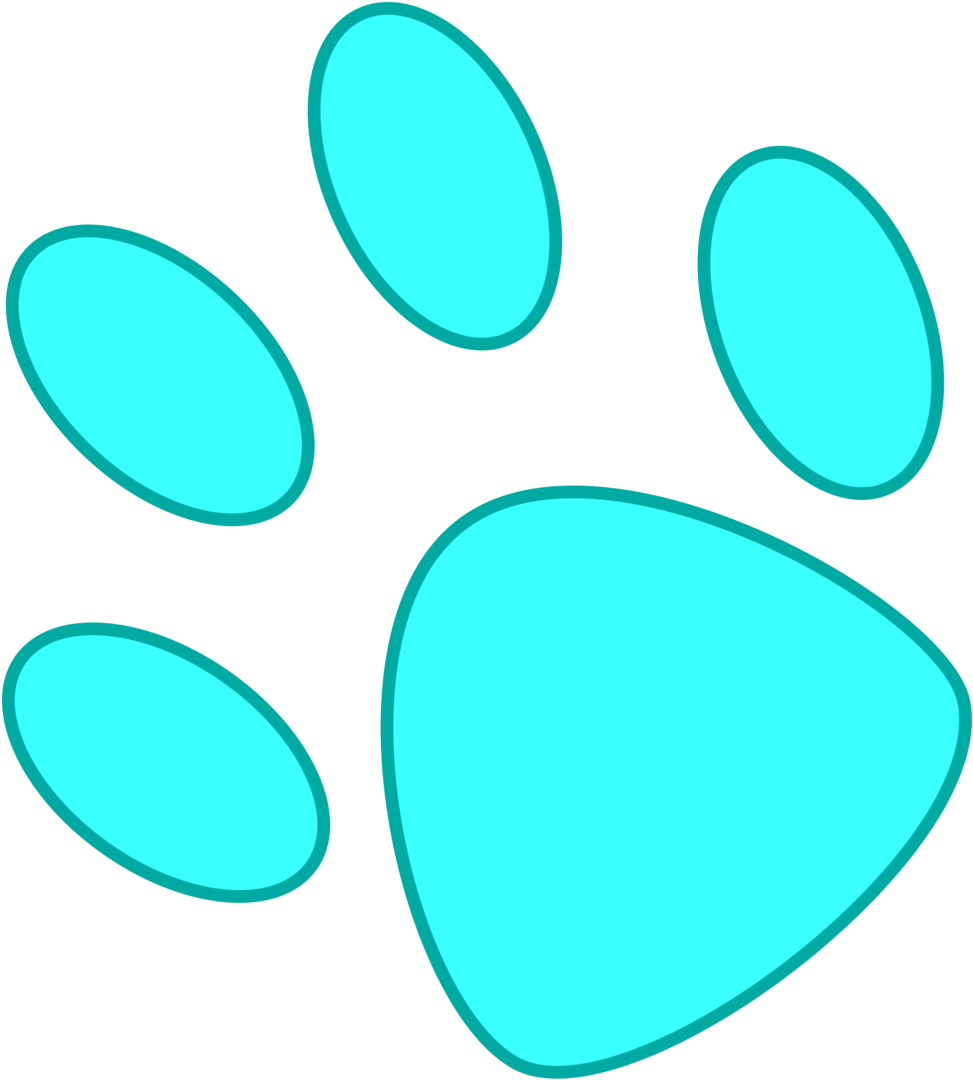 Cheetah Paw Print Clip Art Download - Paw Print Cutie Mark (1024x1104)