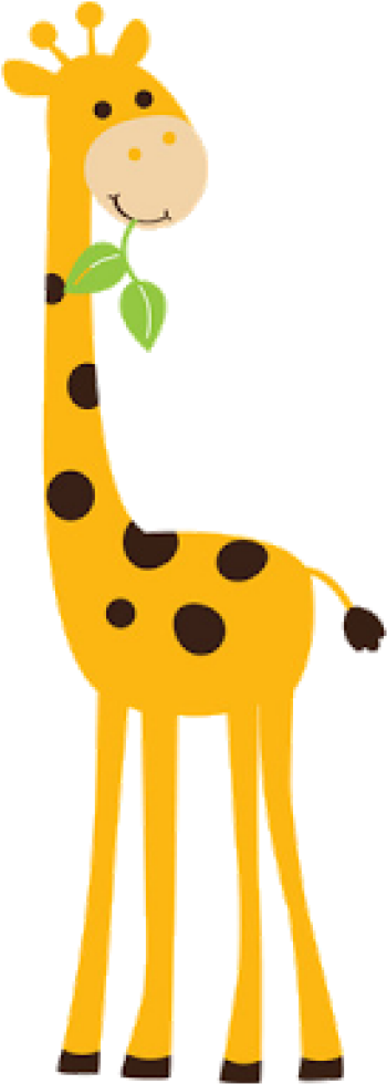 Giraffe Clipart Best Ba Giraffe Clipart 2074 Giraffe - Animals And Tree Wall Sticker (1024x1024)