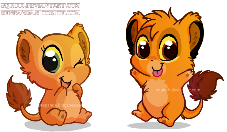 Chibi Nala And Simba By Stepandy - Chibi Simba And Nala (800x465)