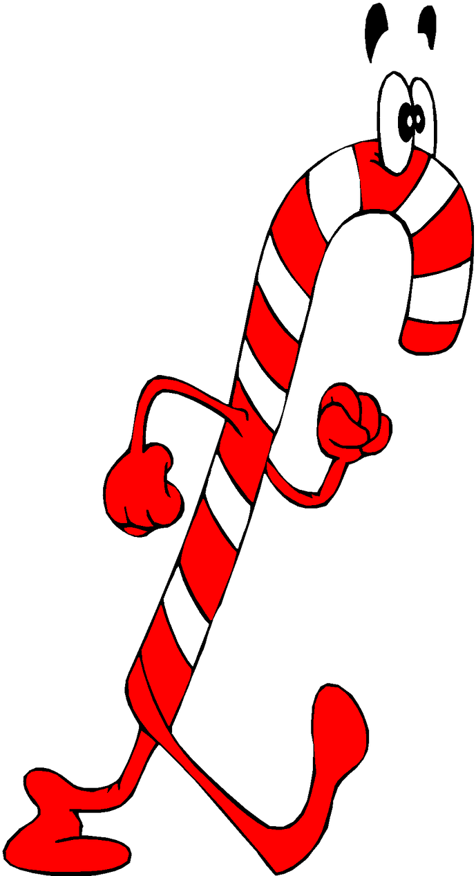 Vacation, Christmas, Holiday, Clip Art, Candy Cane - Cartoon Candy Cane With A Face (746x1280)