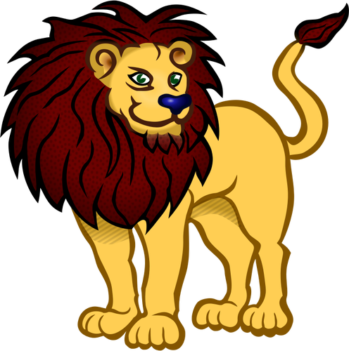 7721 Cartoon Lion Head Clip Art Public Domain Vectors - Gambar Hewan Animasi Singa (496x500)