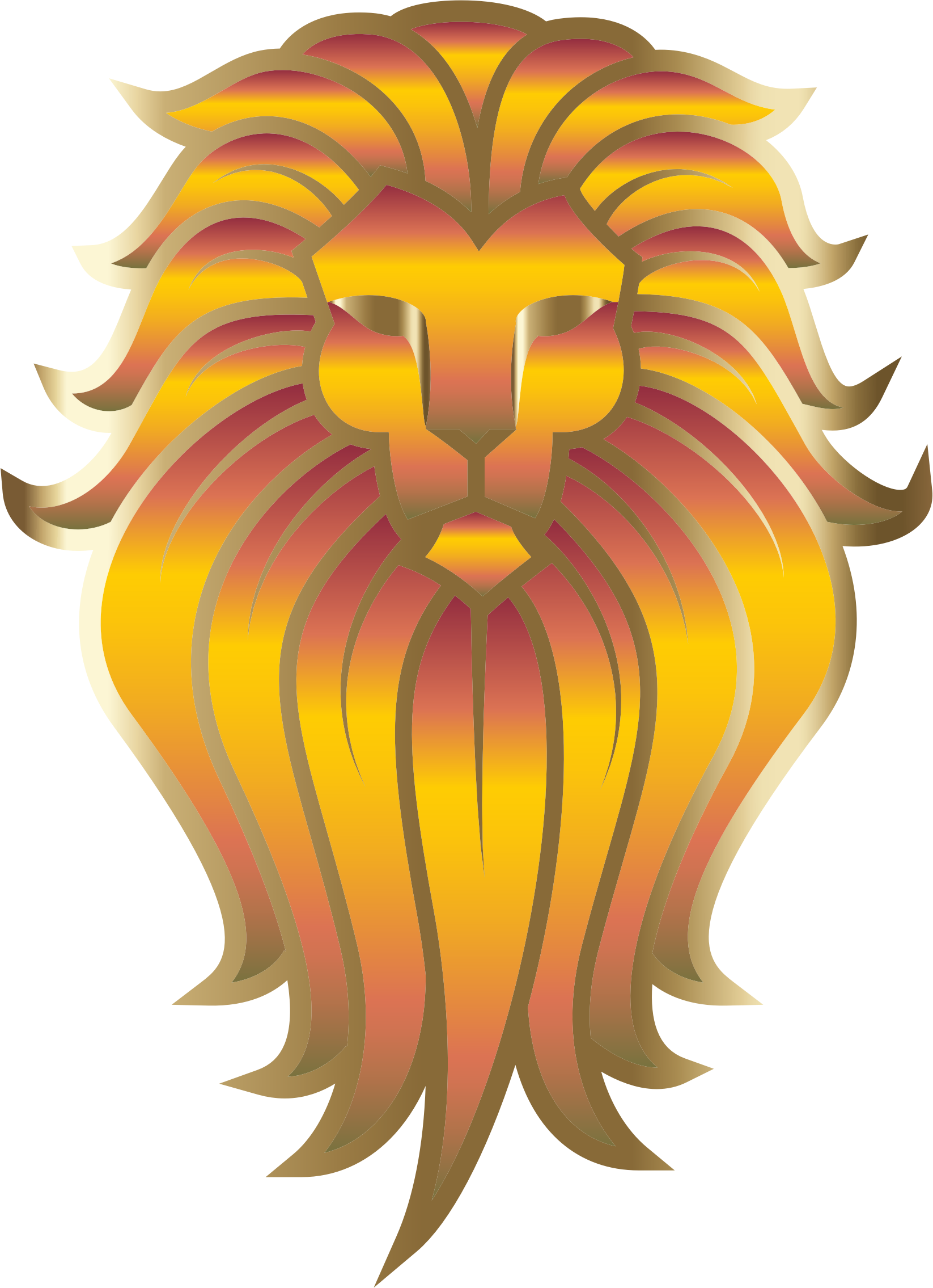 This Free Icons Png Design Of Chromatic Lion Face Tattoo - Lion Tattoo No Background (1646x2270)