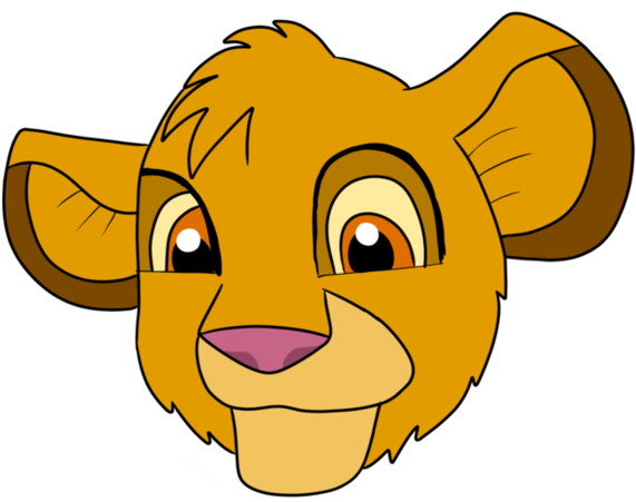 Simba Head By Squishywolf777 - Cartoon (894x894)