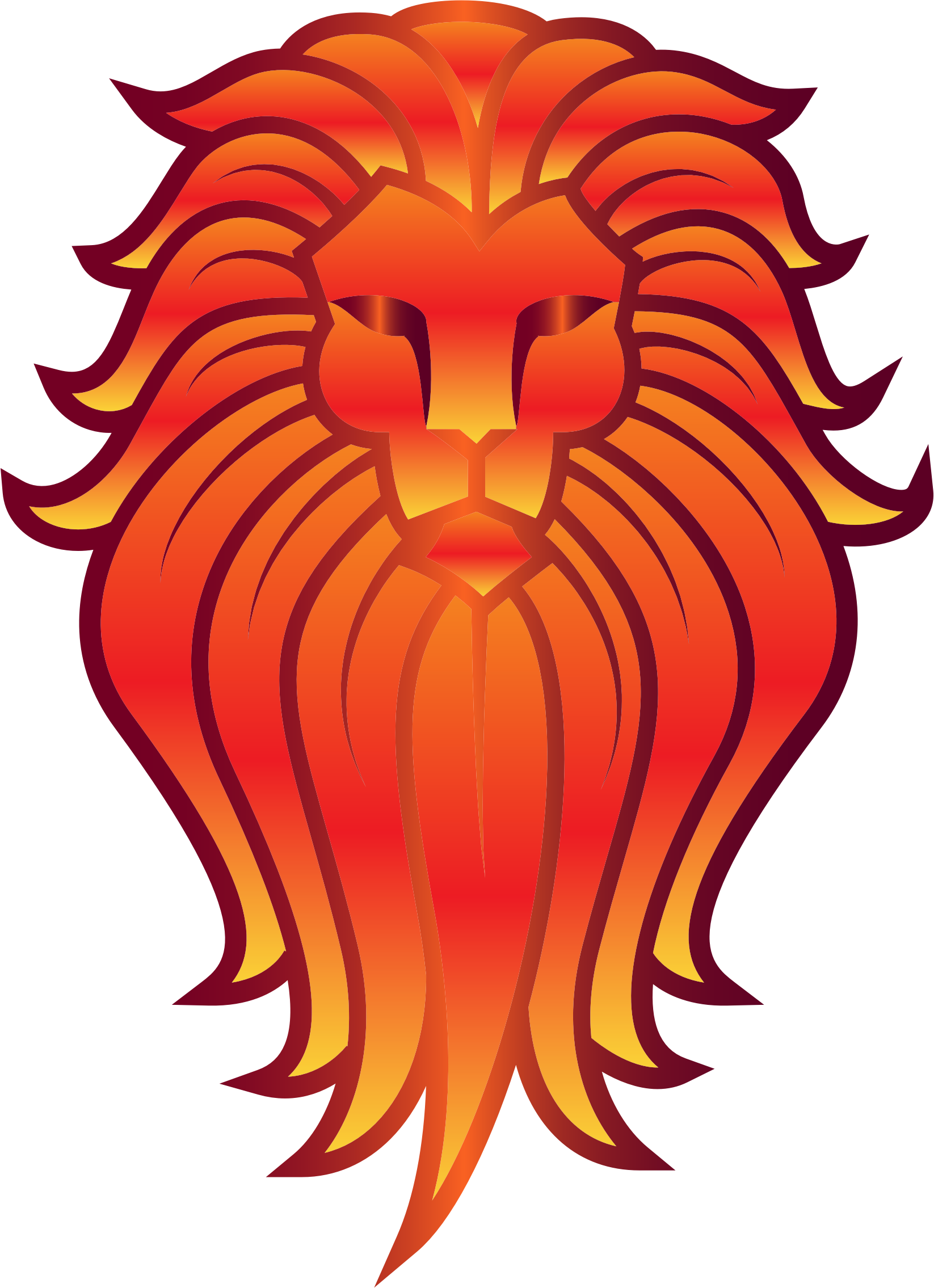 This Free Icons Png Design Of Chromatic Lion Face Tattoo - Logo Vector Lion (1646x2270)
