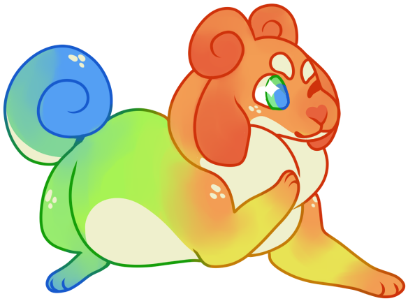 Rainbow Ramda Mini By Sheepishdragon - Cartoon (708x500)