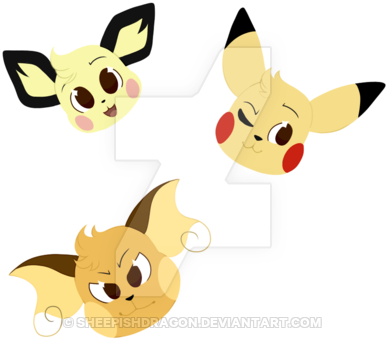 Pika Stickers By Sheepishdragon - Cartoon (400x356)
