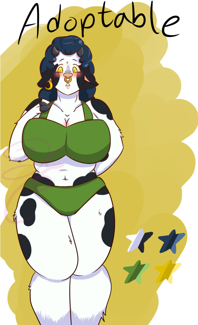 [open] Sheepish Cow By Kizza-adopts - Cartoon (693x1152)