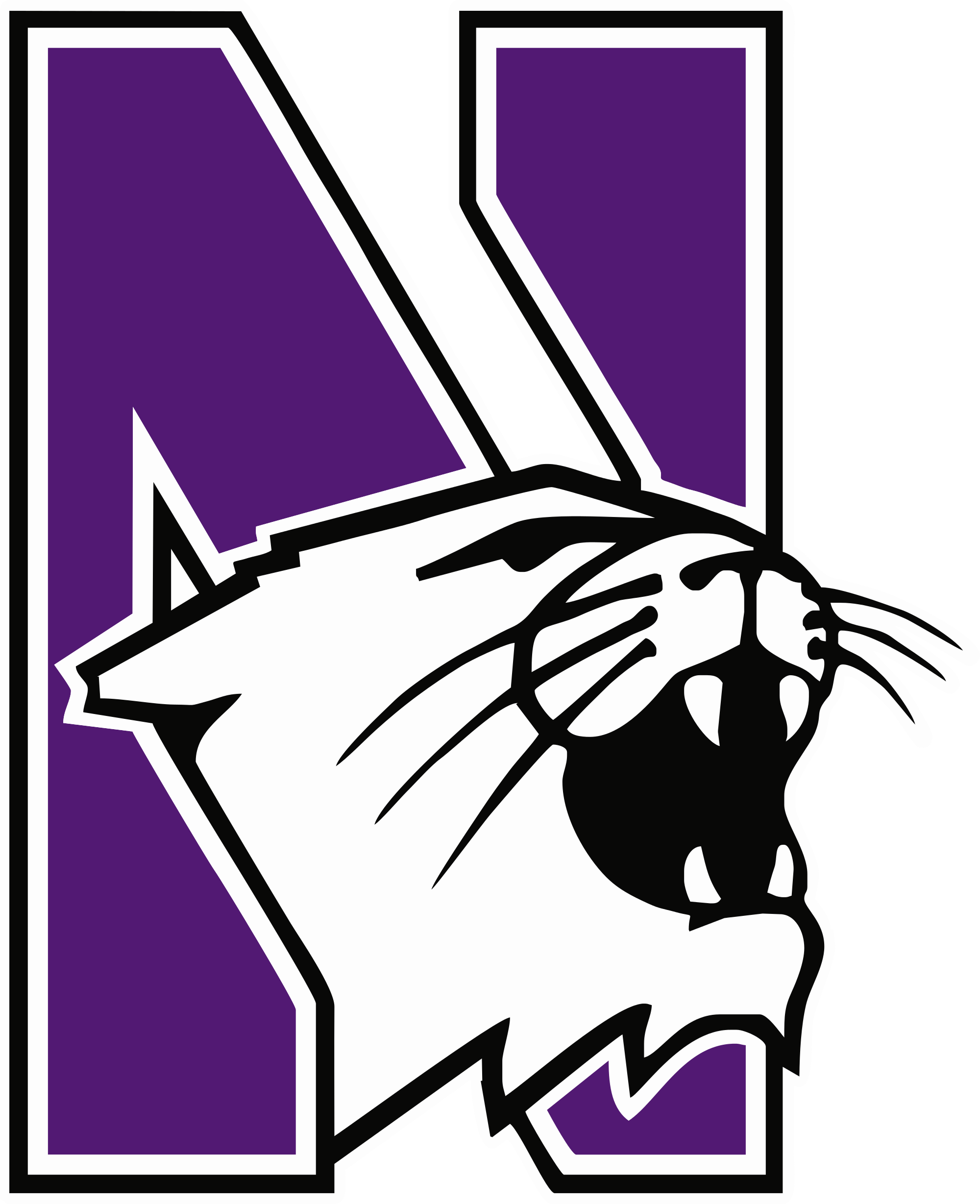 Wildcat Logo 6, Buy Clip Art - Northwestern University Wildcats Logo (2000x2457)