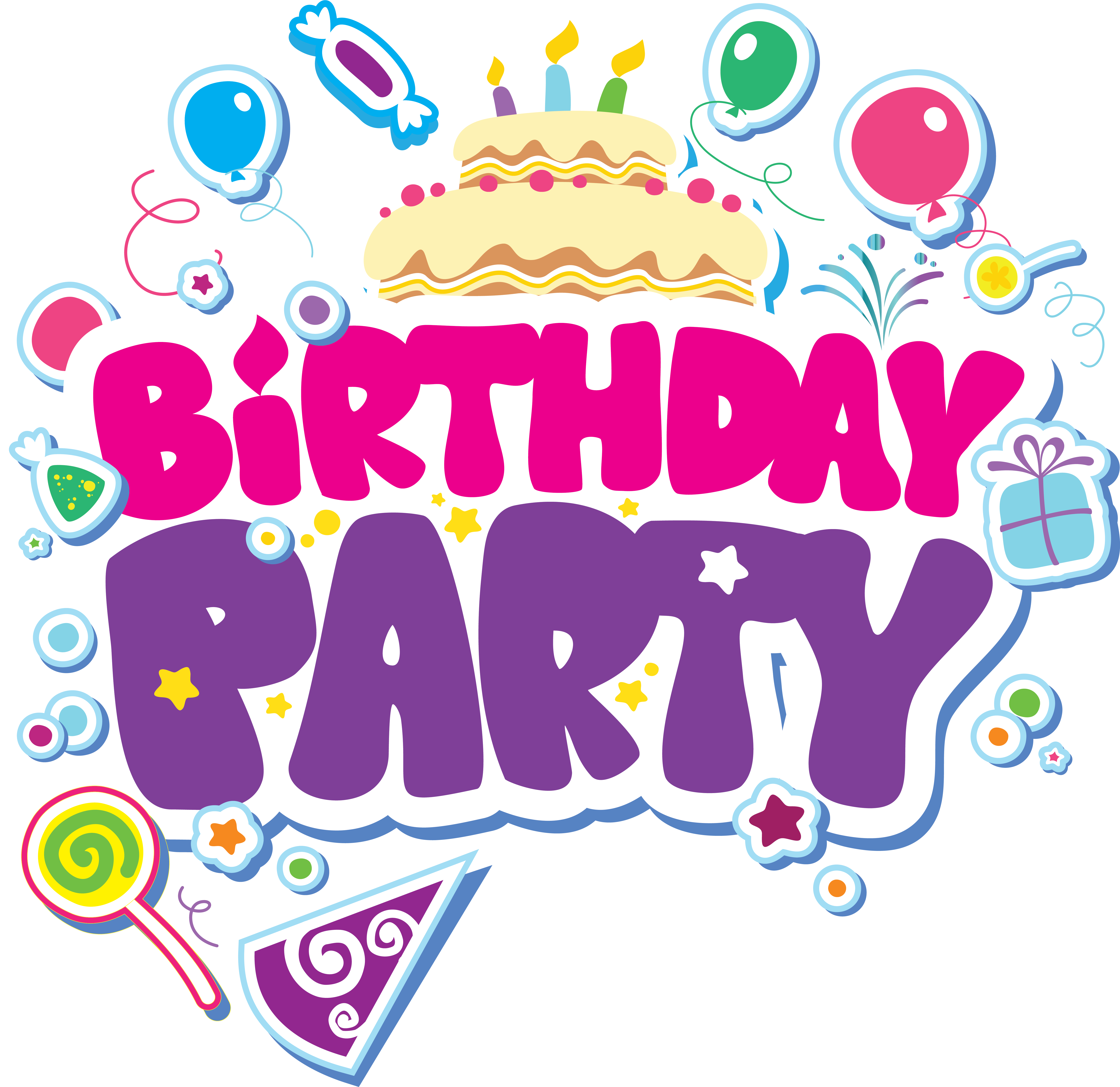 Winning Clipart Party - Birthday Party Png (6410x6196)