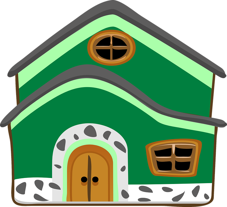 Moon House Cliparts - Green House (789x720)