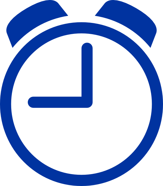 Blue Clock Clip Art At Clker - Clock Clipart Black And White (522x593)