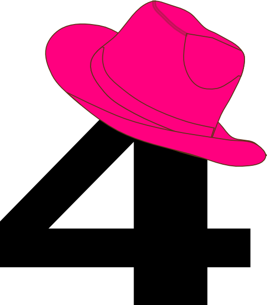 4 Pink Cowgirl Hat Clip Art - Cartoon Cowgirl Hat (522x596)