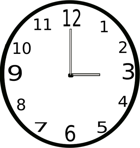 Clock Clip Art - Flashcard Clock (472x500)
