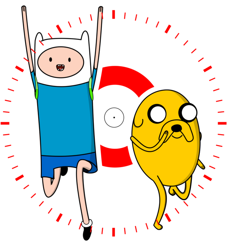 Adventure Time Clock Image For Rainmeter By Errmoop0 - Plain Clock Face (859x930)