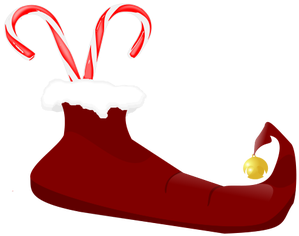 Cowboy Boot Clipart Public Domain Vectors - Zazzle Roter Elf-pantoffel Mit Zuckerstangen Sweatshirt (500x353)