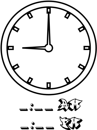 185 × 240 Pixels - 10 Clock Coloring Page (371x480)