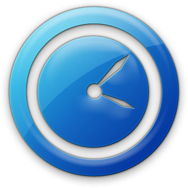 078468 Blue Jelly Icon Business Clock2 - Time Icon Png Blue (420x420)