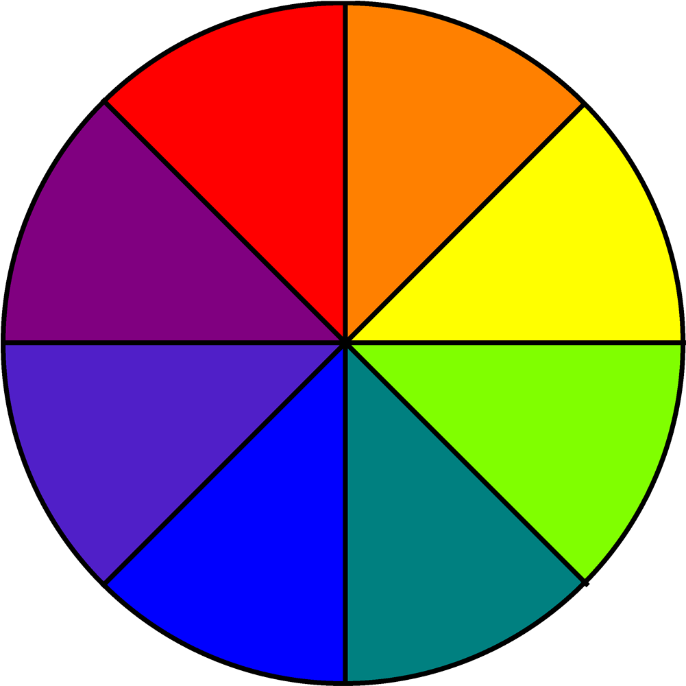 Best Of Color Wheel Clip Art Medium Size - Color Wheel 8 Colors (1100x1099)