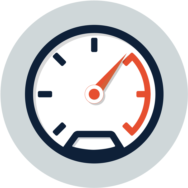 Icons With Long Shadow, Set 5 -1 - Speedometer (720x720)