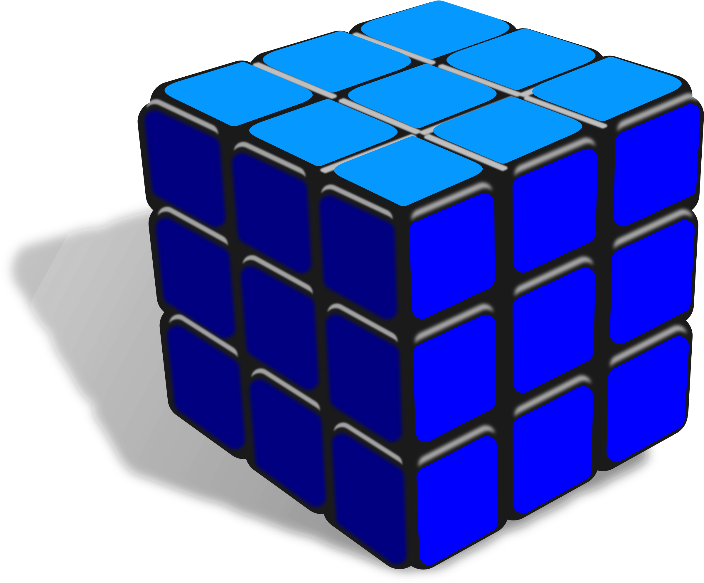 Cube One Color - Same Color Rubix Cube (2400x2063)