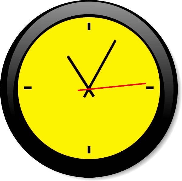 Clock Yellow A Image - Around The Clock Plumbing (600x598)