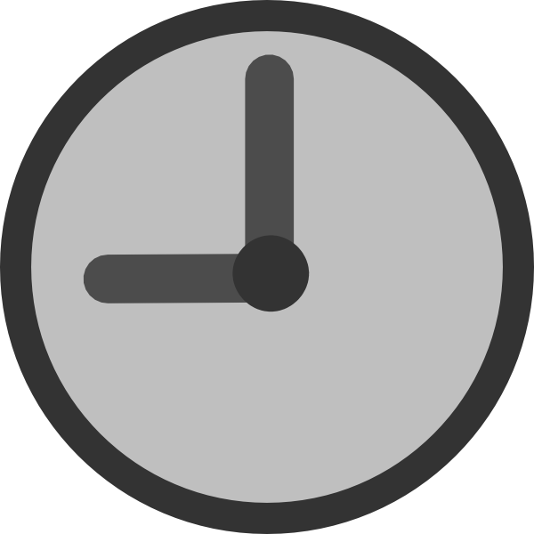 Clock 9 00 Clip Art At Clker Com Vector Clip Art Online - Lily Pad Cut Out (600x600)