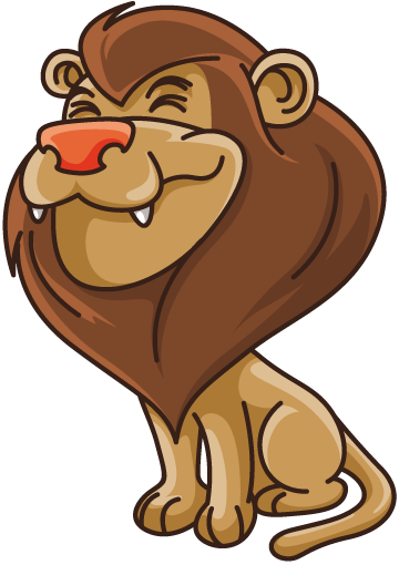 Cartoon Lion Transparent Background (360x510)