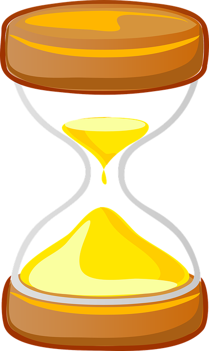 Hourglass, Clock, Time, Sand, Run Out, Egg Timer - Hour Glass Clip Art (428x720)