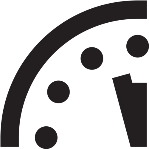 Clipart Clock Hands - Doomsday Clock Two Minutes To Midnight (500x500)