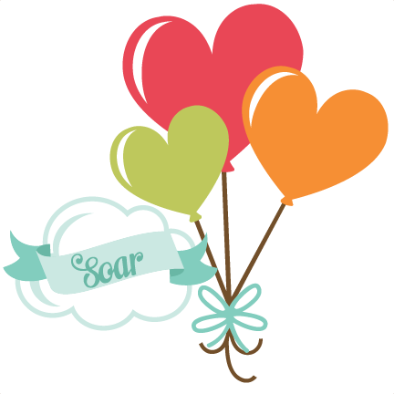 Soar Svg Scrapbook Title Heart Balloons Svg Cut Files - Scrapbook Png (432x432)