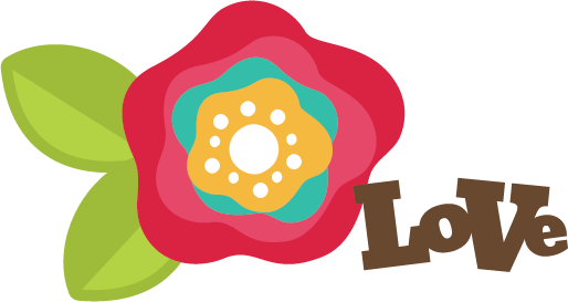 Love Title With Flower Svg Scrapbook File Free Svg - Flower For Scrapbook Png (514x273)