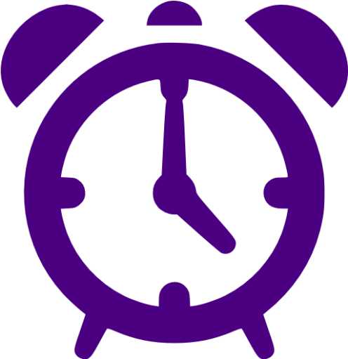 Indigo Alarm Clock Icon - Alarm Clock Icon Png (512x512)
