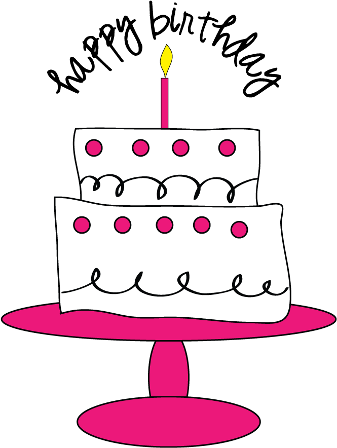 Birthday Cake Clipart - Cute Birthday Clipart Free (700x908)