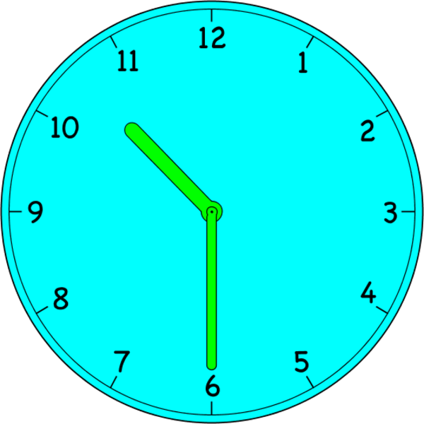 6 Analog Clock Clipart - Clock At 2 30 (600x600)