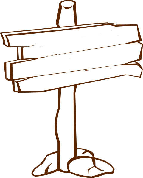 Wood Sign Post Blank Clip Art At Clipart - Wooden Sign Clip Art (480x597)