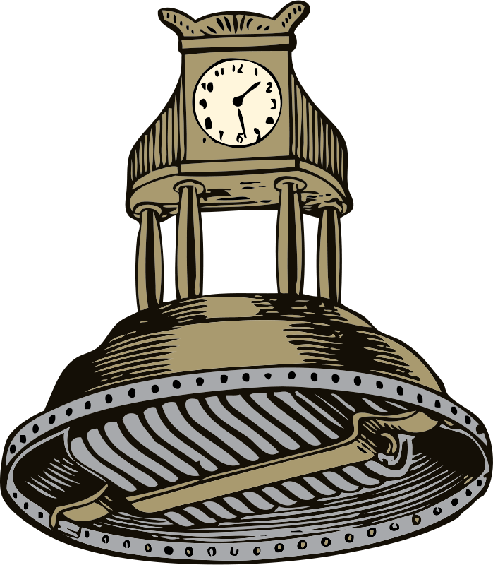 Free Roman Clock Free Hourglass Free Self Winding Clock - Maquina Del Tiempo Png (699x800)