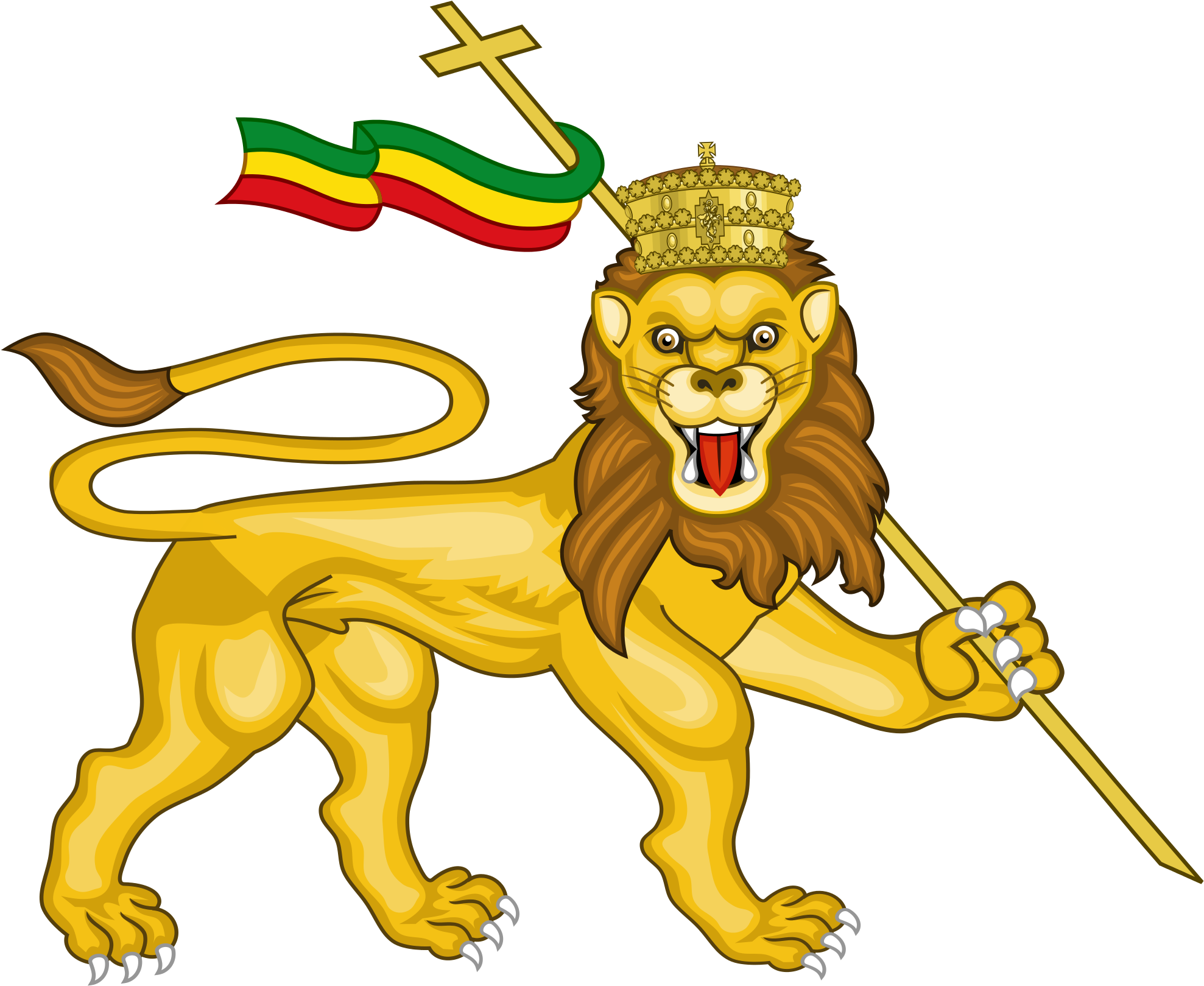 Cartoon Lion Clipart 28, - Lion Of Judah Heraldry (2000x1637)
