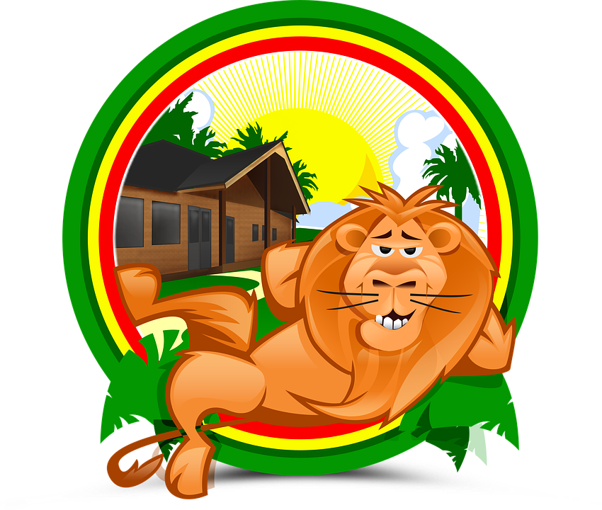 Cartoon Lion Pic 7, - Lion Rasta Lapel Pin (850x720)