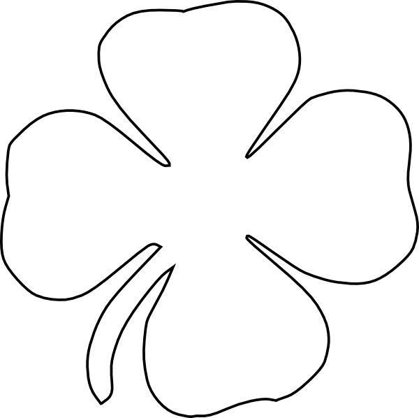 Clover Clip Art At Clker - Co 4 La Vector (600x598)