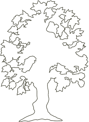 Black, Simple, Outline, Drawing, Silhouette, Tree - Outline Of A Tree (640x399)