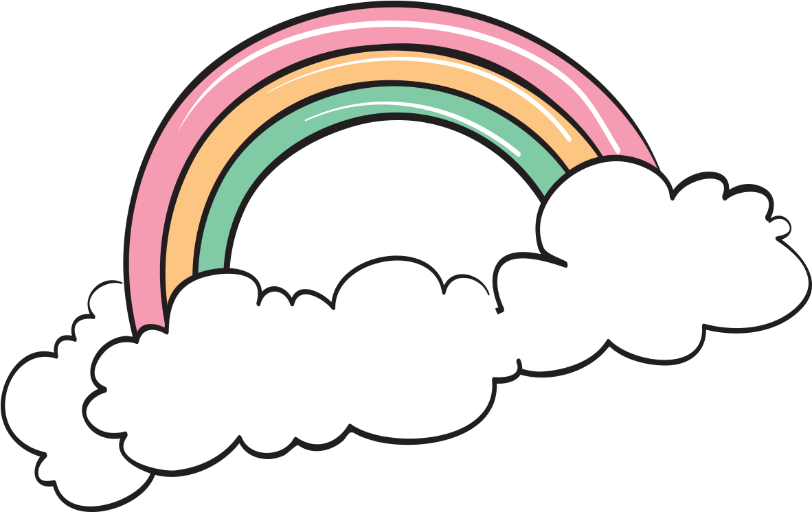 Cartoon Rainbow Drawing Clip Art - Cartoon Rainbow Drawing Clip Art (1181x1181)