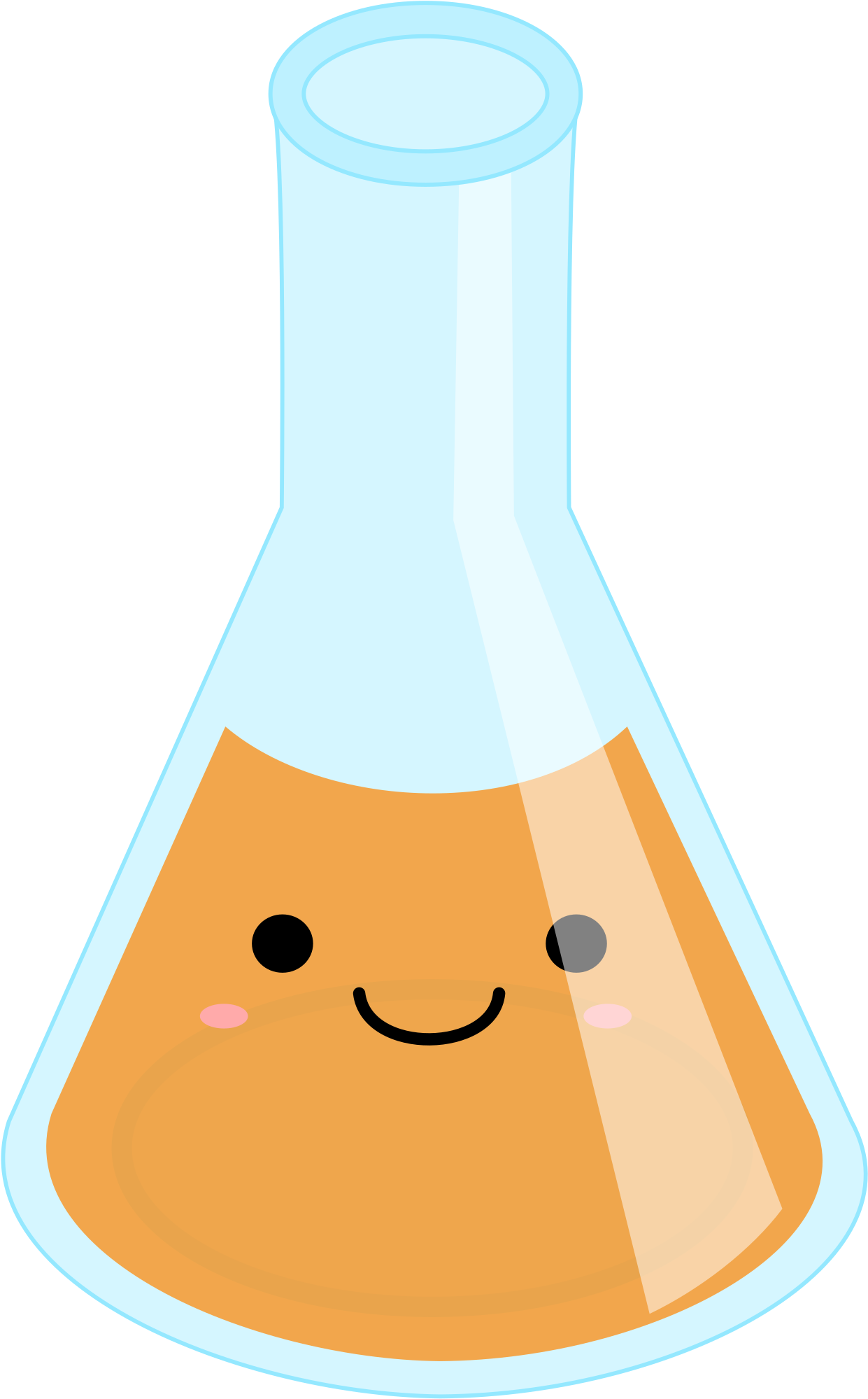 Full Kawaii Erlenmeyer Flask By Mvolz - Erlenmeyer Flask Icon (1618x2400)